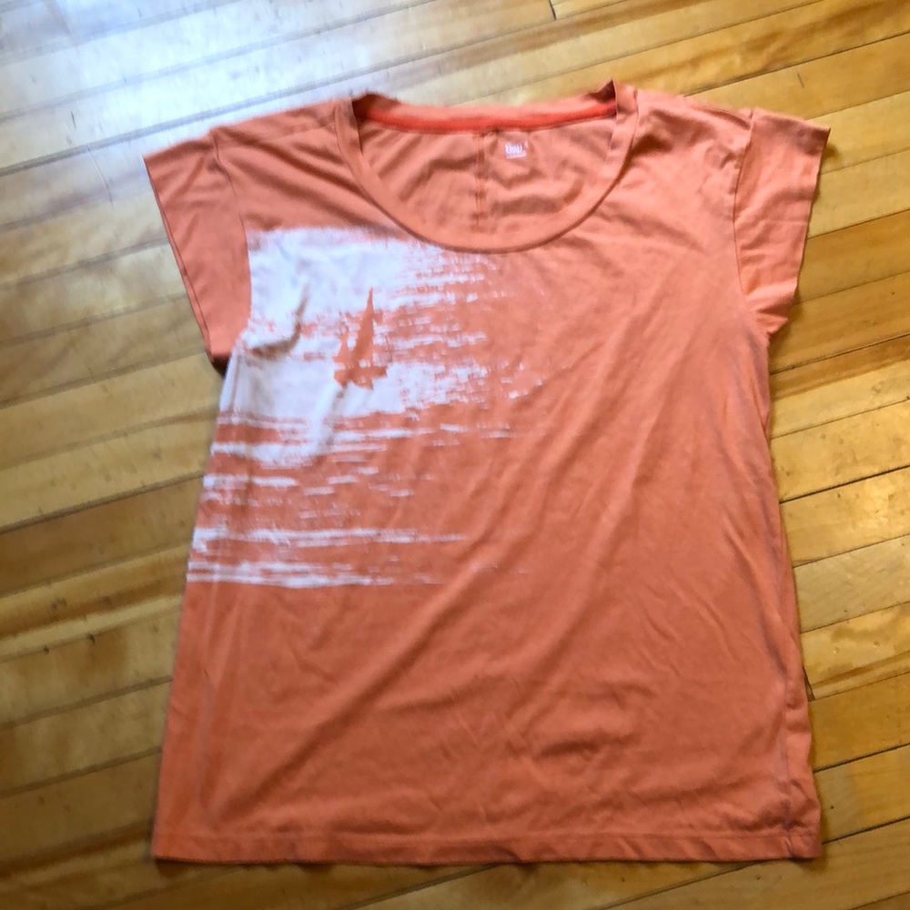 Gap sail boat graph heatwave orange T shirt S